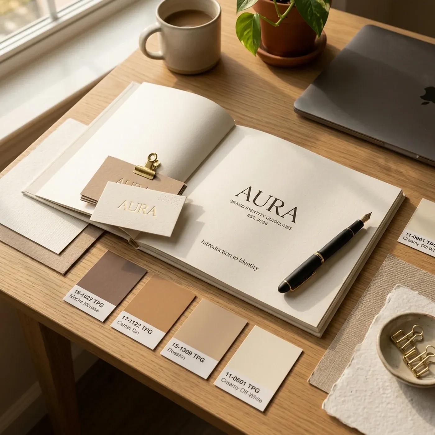 Branding materials and visual identity guidelines